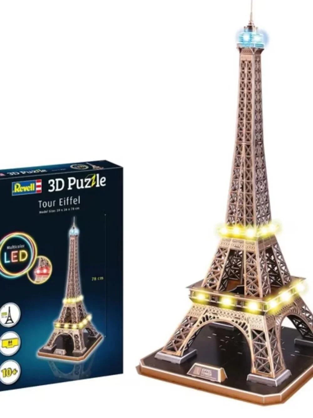 NIB Revell Eiffel Tower LED 3D Puzzle 84 Piece Model Kit